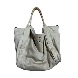 Vintage Gap Beige Canvas Handled Tote Bag Carry On Cotton Y2K